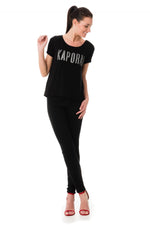 Black Kaporal t-shirt with writing for women - Image n°3