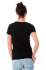 Plain black Kaporal round-neck T-shirt - Image n°3
