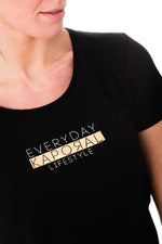 Plain black Kaporal round-neck T-shirt - Image n°4