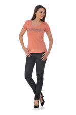 Kaporal women's orange nasturtium t-shirt - Image n°2