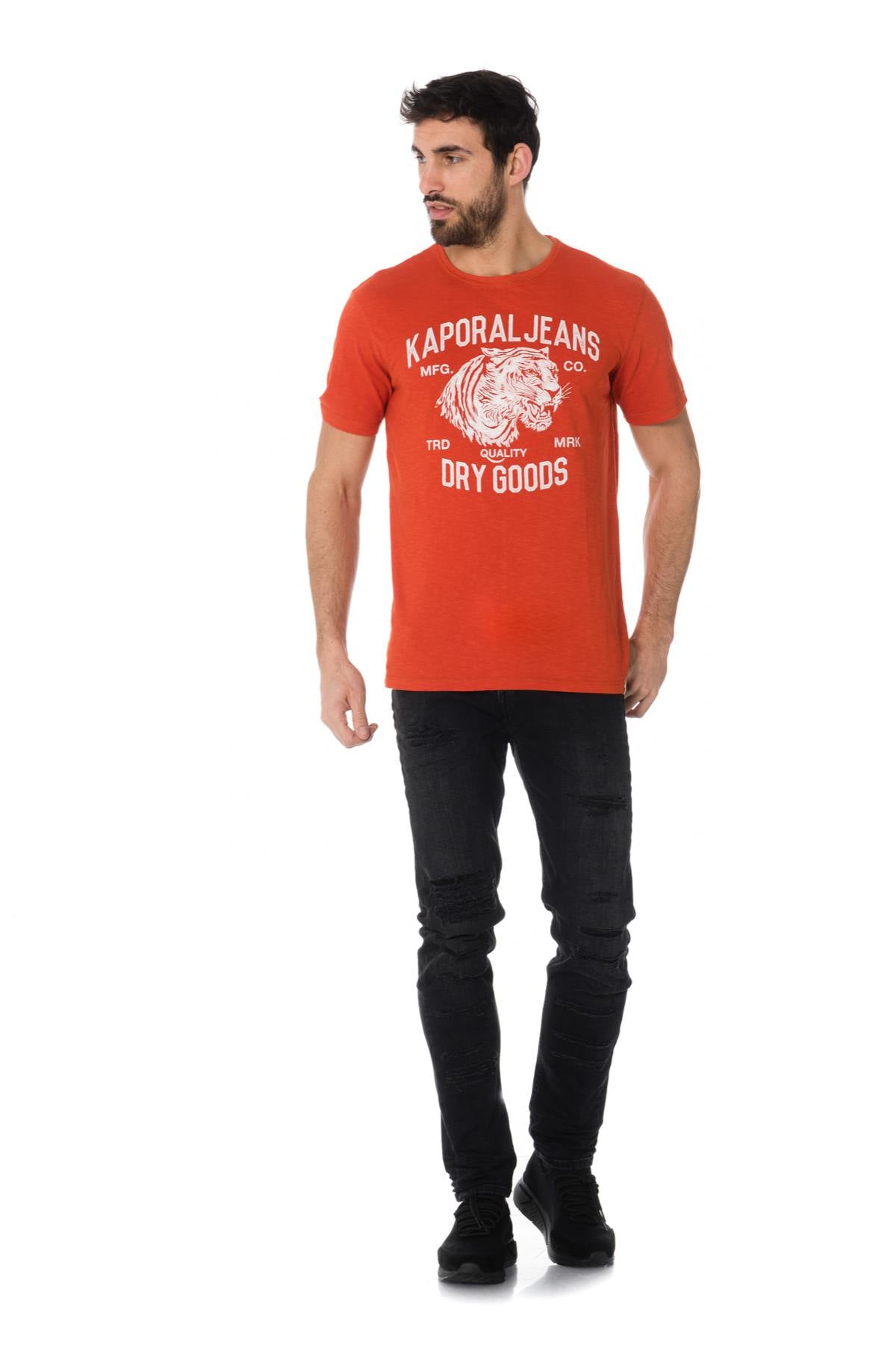 Orange tiger head t-shirt - Image n°2