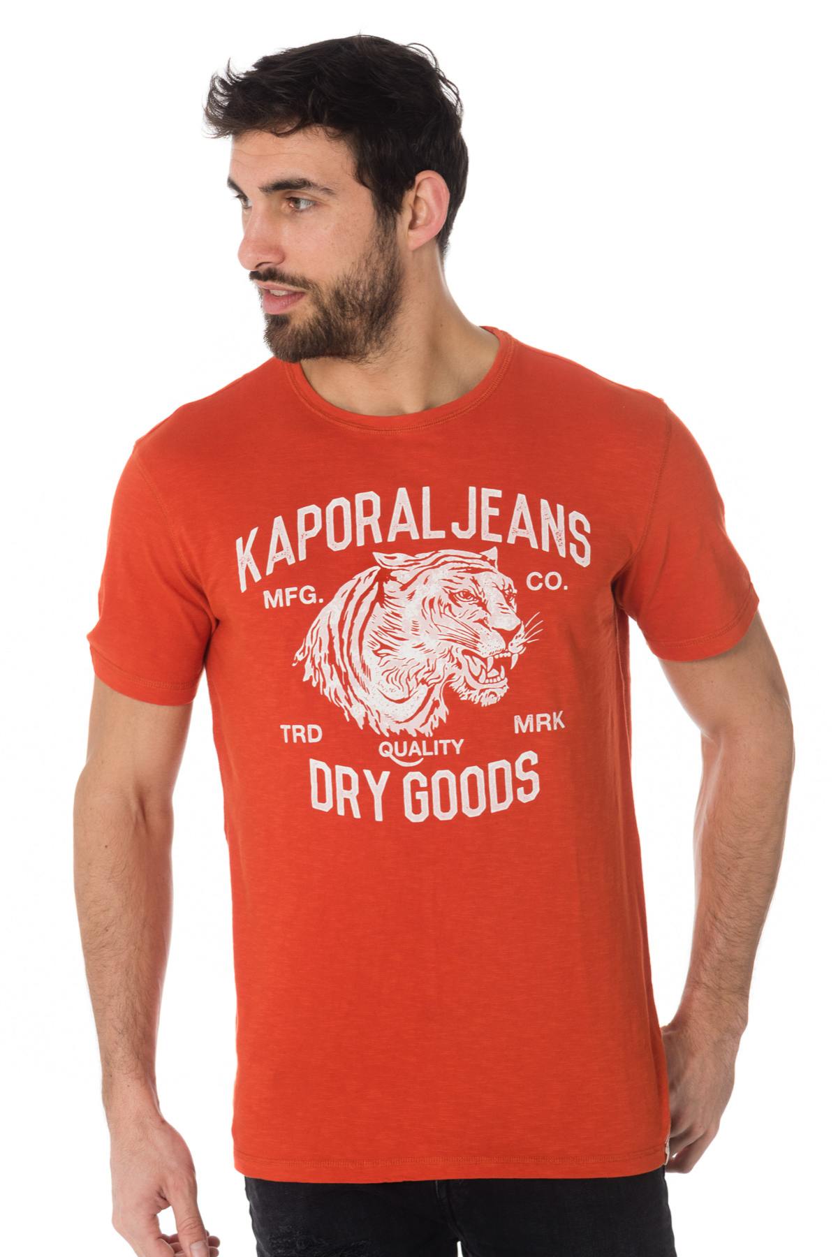 Orange tiger head t-shirt - Image n°1