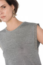 Silver gray tank top - Image n°4