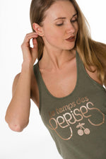 Women's khaki tank top - Image n°4