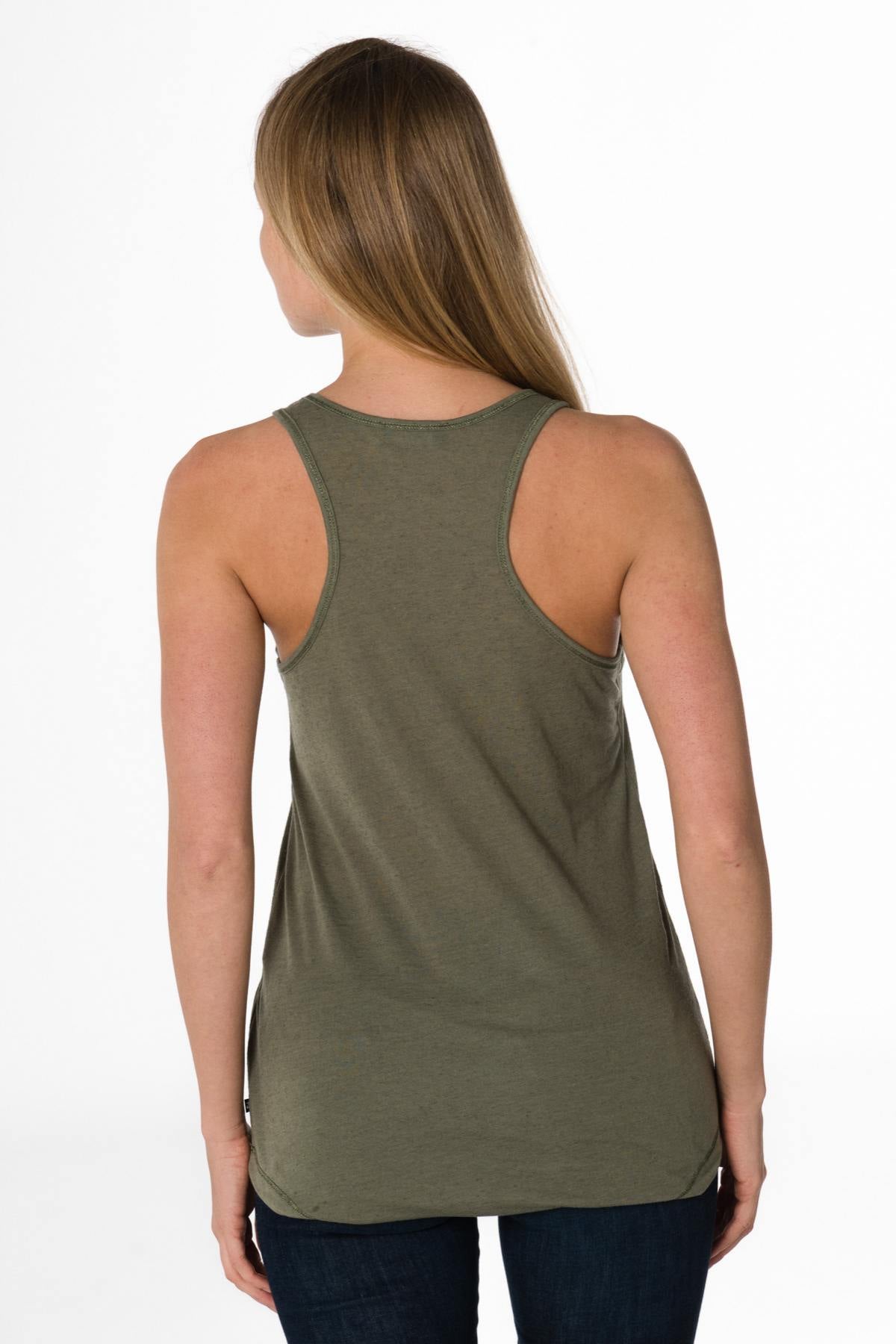 Women's khaki tank top - Image n°3