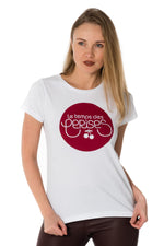 White t-shirt with cherry logo - Image n°5