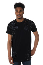  T-shirt with PSG crests and paint stains - Image n°1