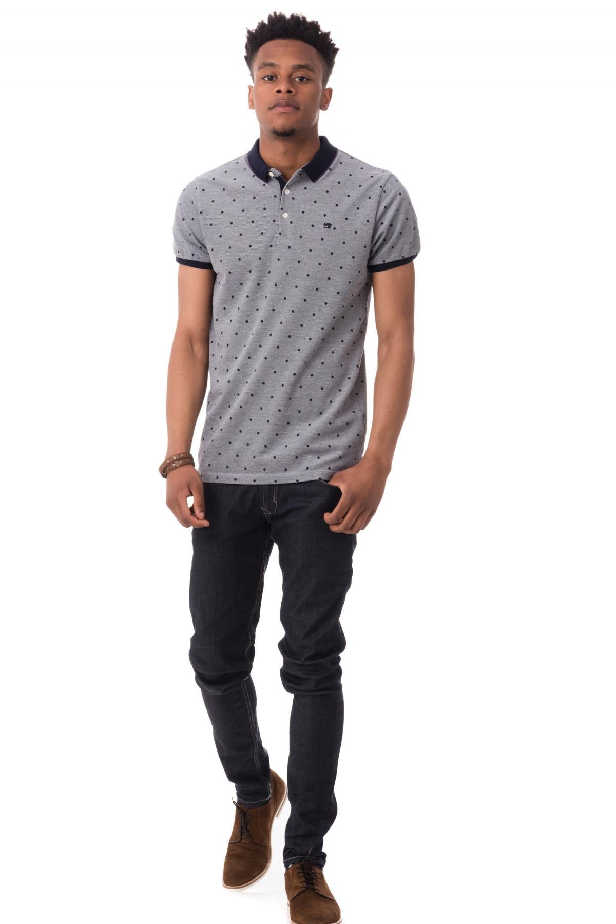 Scotch and Soda men's polka dot polo shirt - Image n°2