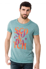 Scotch an Soda turquoise blue t-shirt - Image n°1