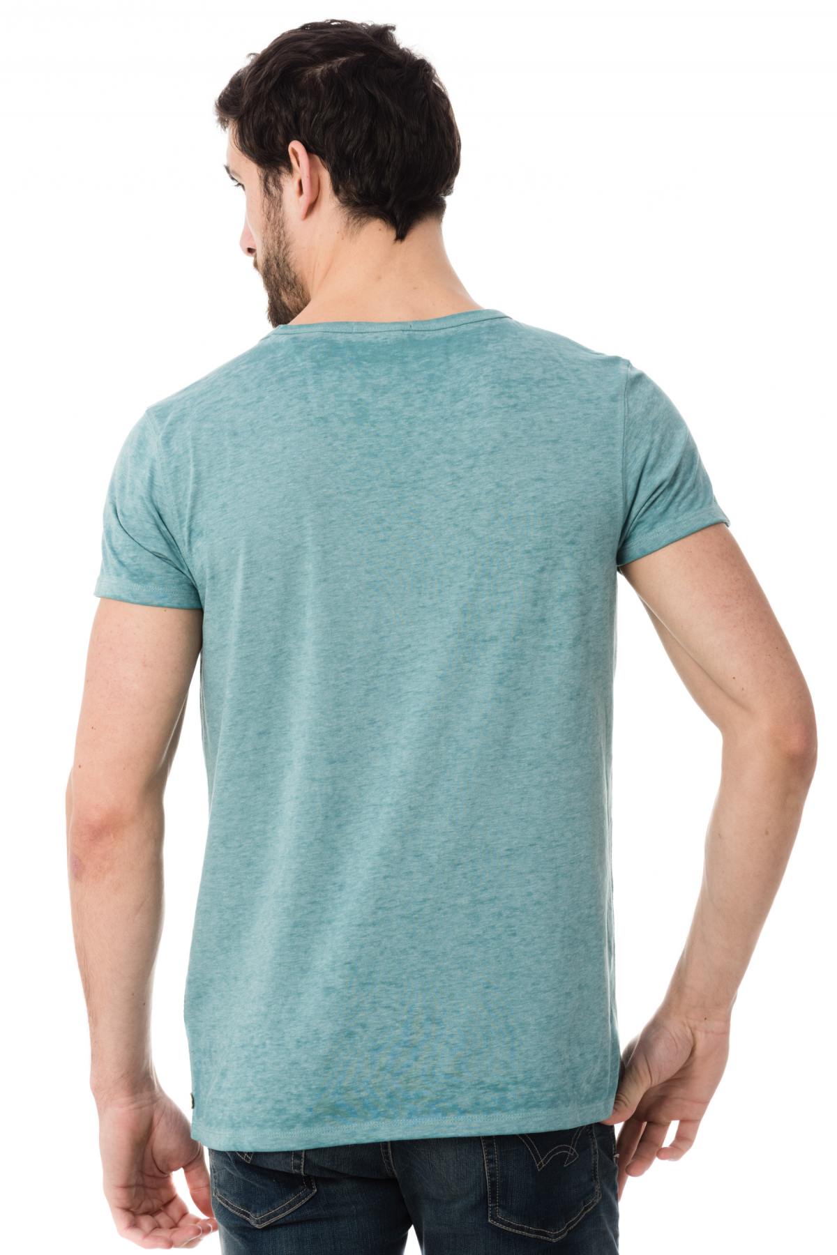 Scotch an Soda turquoise blue t-shirt - Image n°3