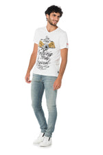 White Von Dutch t-shirt with winged eye - Image n°2