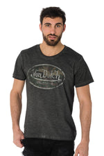 Von Dutch men's T-shirt with camouflage logo - Image n°1