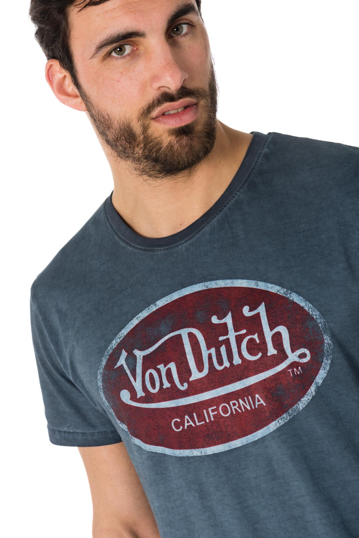 Von Dutch men's faded blue T-shirt - Image n°4