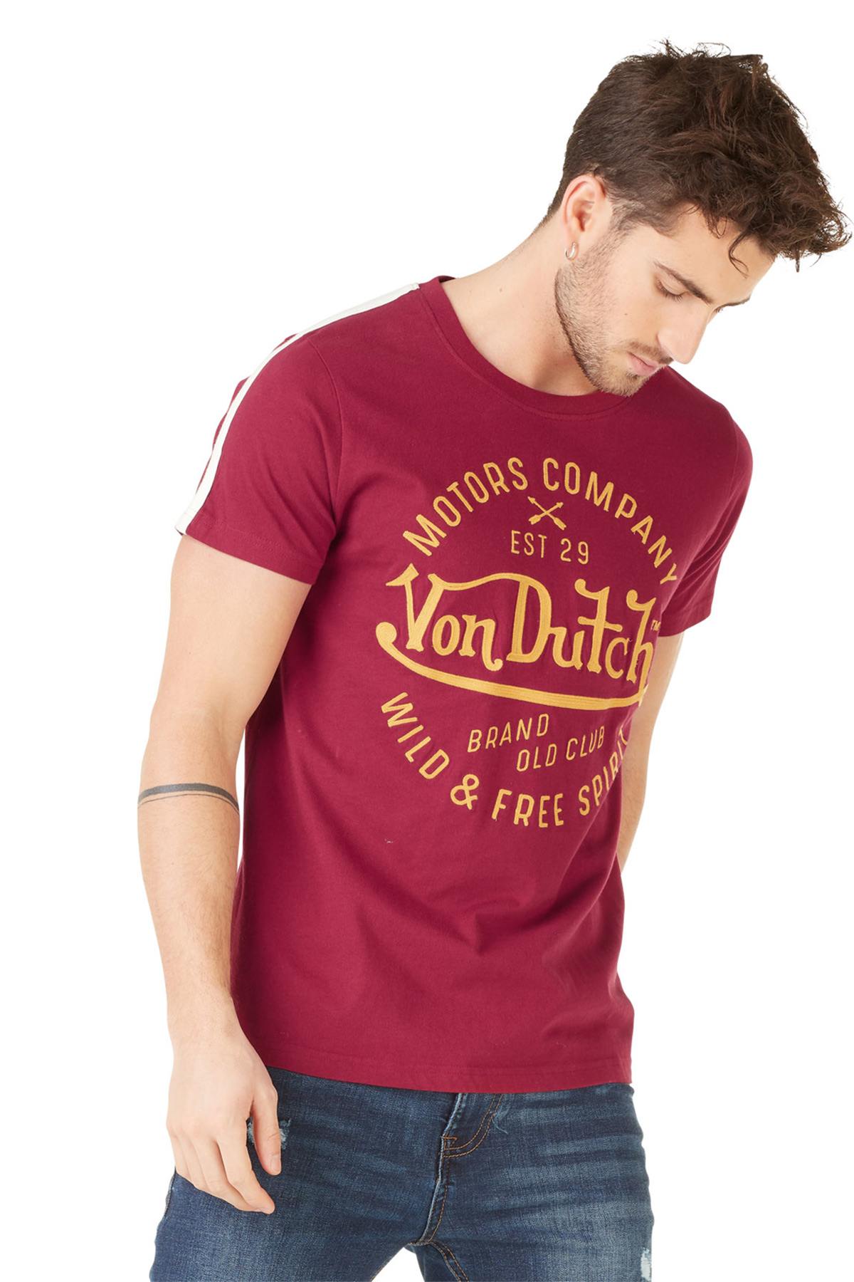 Men's burgundy motors t-shirt - Image n°1