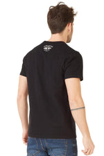 Men's black biker skull t-shirt - Image n°8
