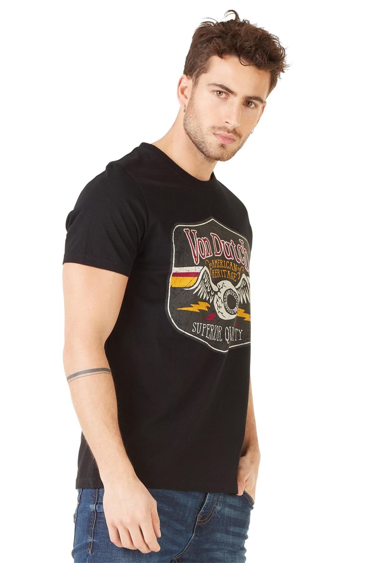 Men's black winged eye t-shirt - Image n°3
