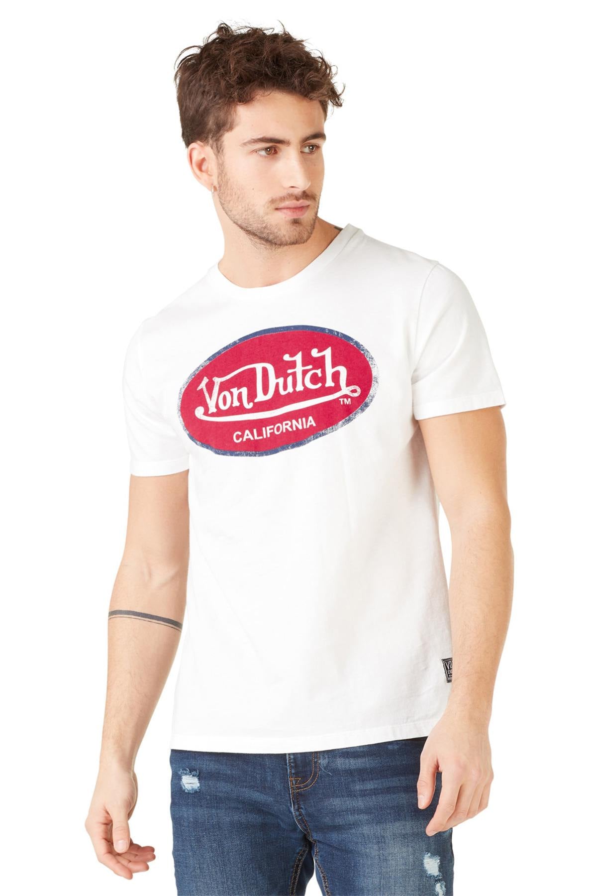 White and red Dutch California t-shirt - Image n°1