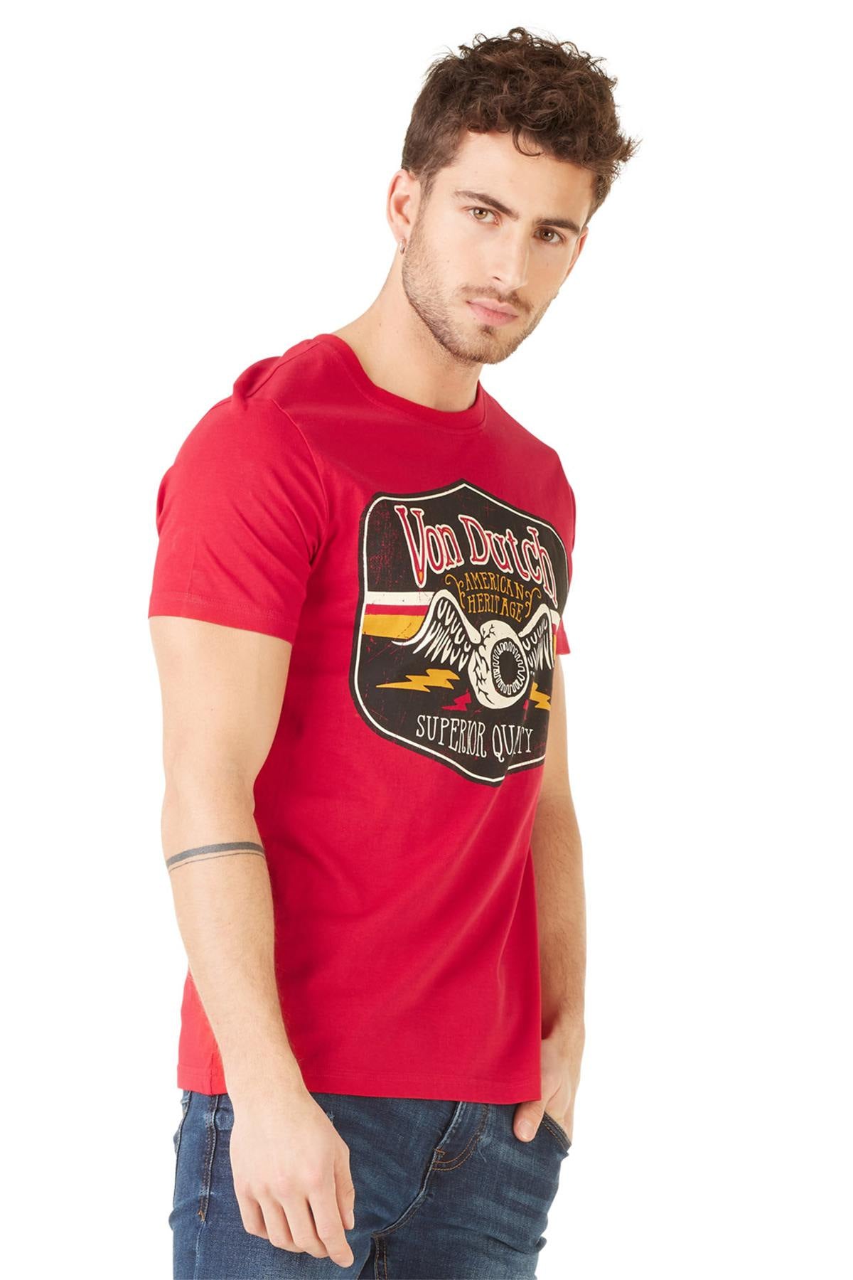 Red biker eye logo t-shirt - Image n°2
