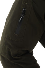 Helvetica men's khaki parka with black collar - Image n°8