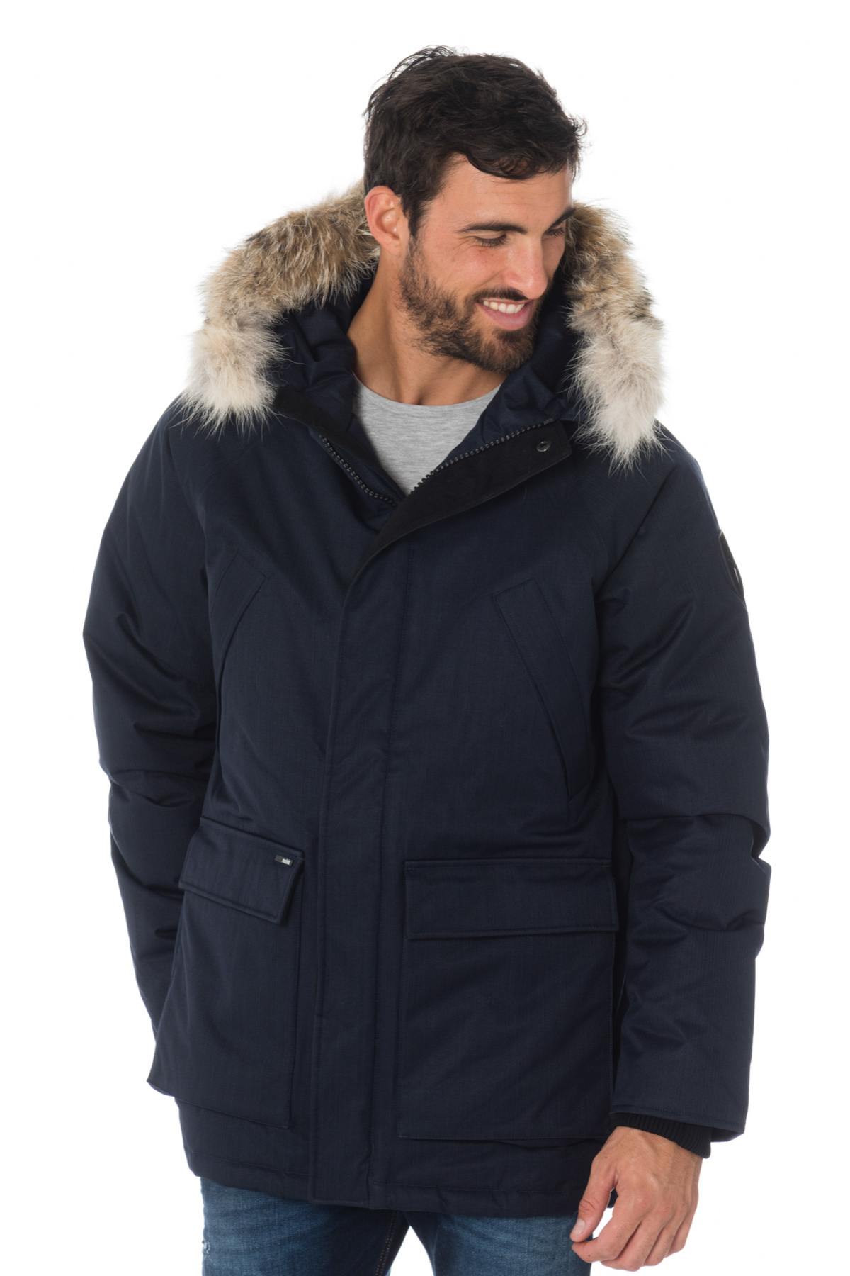 Nobis men's navy blue parka - Image n°5