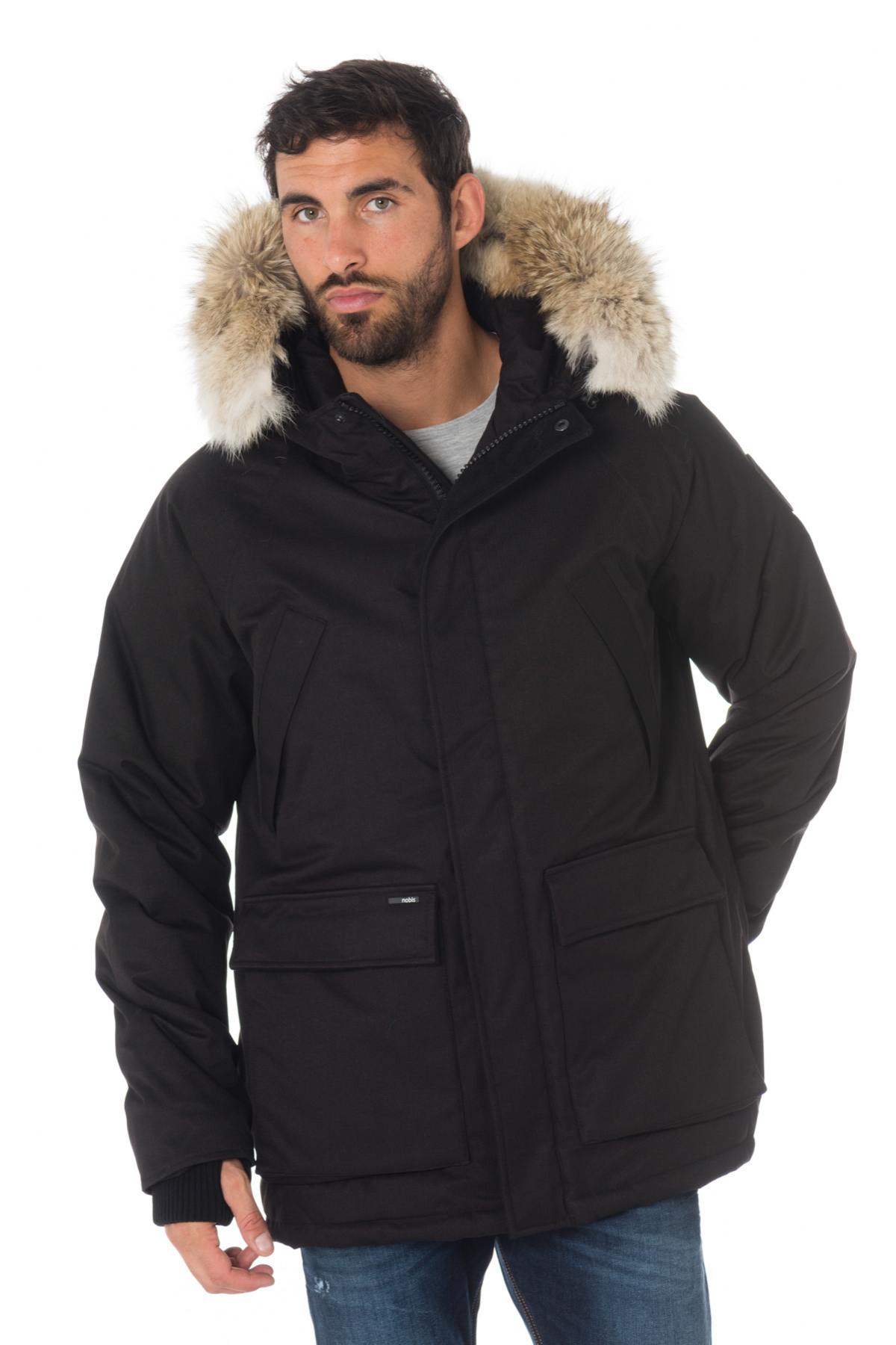 Nobis men's black parka - Image n°1