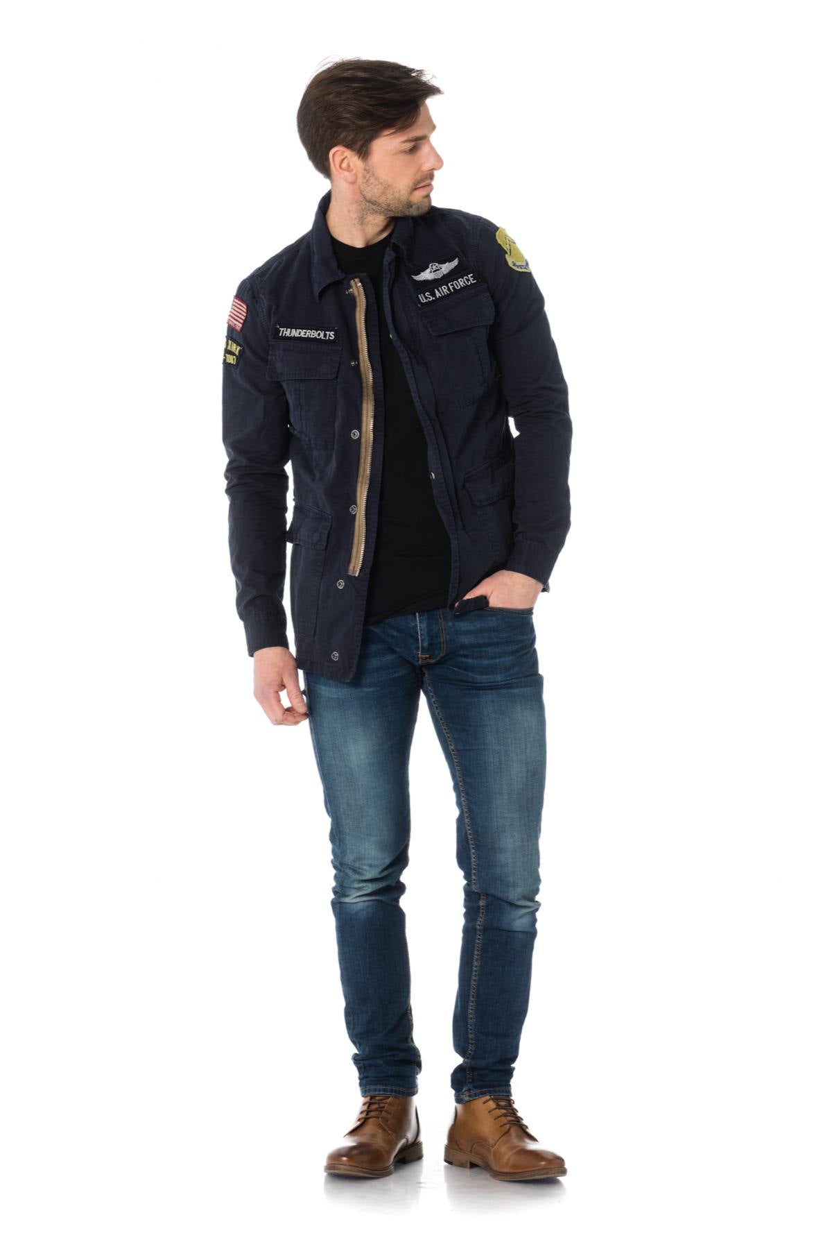Navy sharian with Schott crest - Image n°2