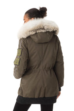 Khaki parka with fox fur - Image n°8