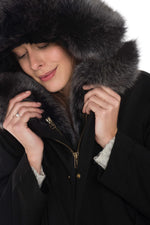 Women's parka with rabbit and fox fur - Image n°7