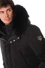 Horspist men's black parka with black collar - Image n°6