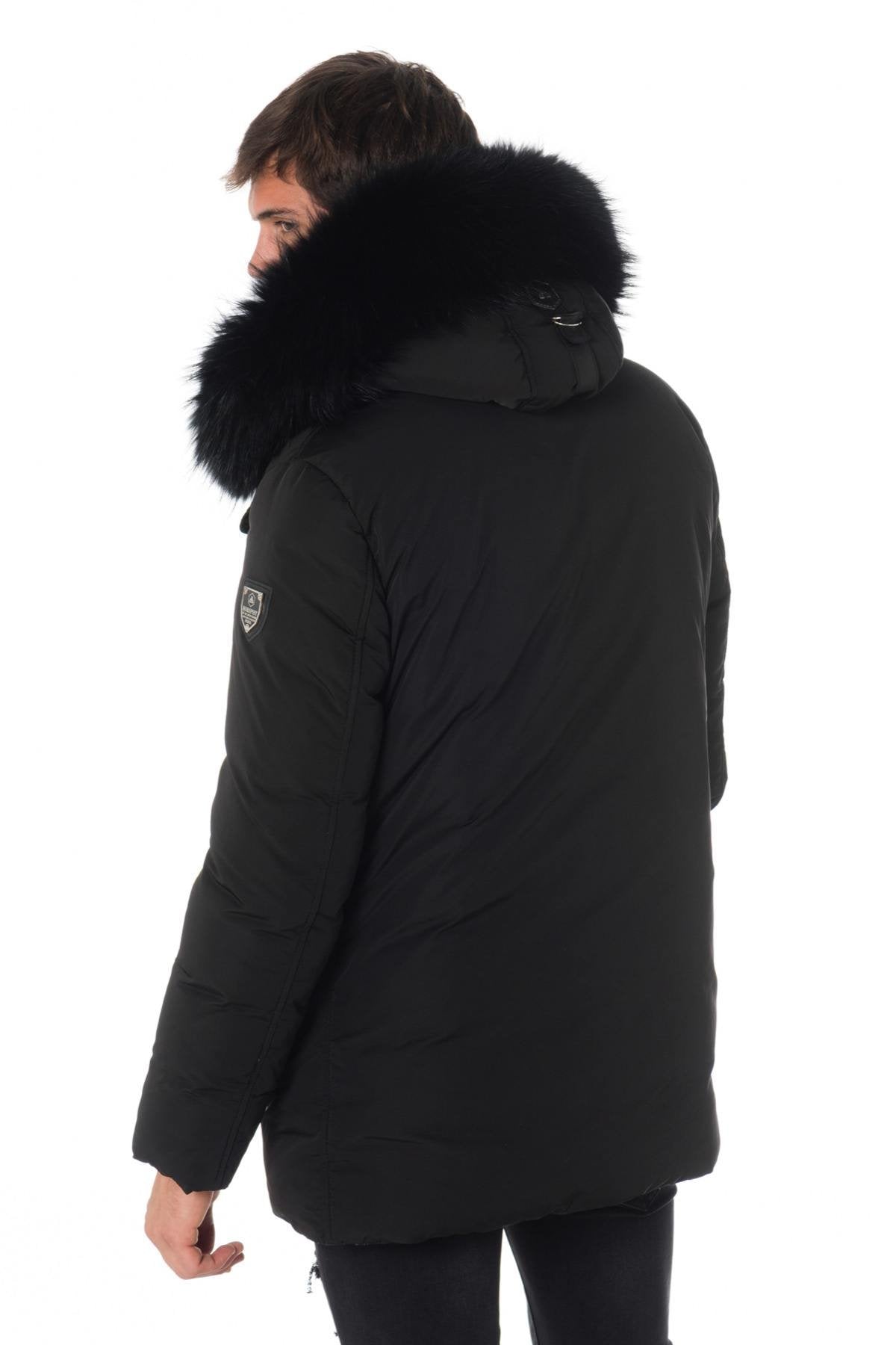 Horspist men's black parka with black collar - Image n°9