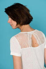 Ecru lace t-shirt - Image n°2