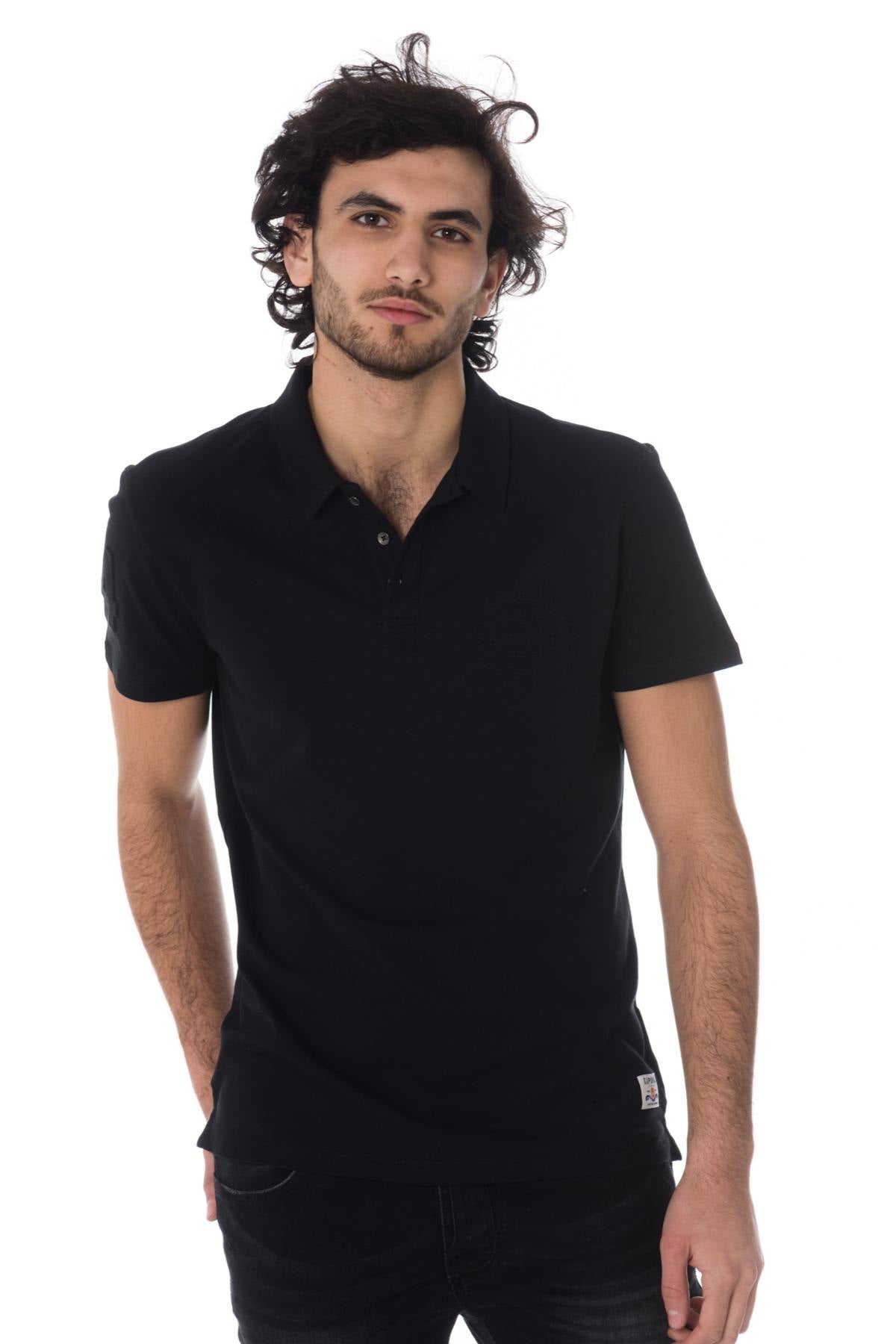 men's polo shirt pulko black - Image n°1