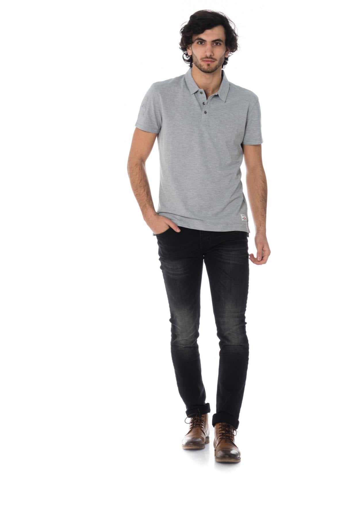 men's polo shirt pulko med gray - Image n°3