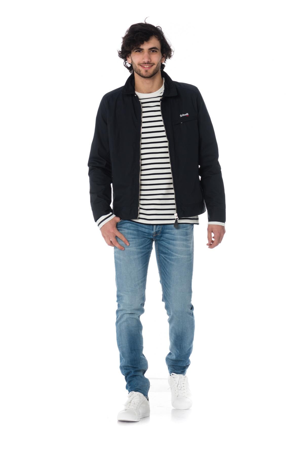 Textile jacket with shirt collar - Image n°2
