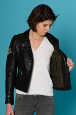 Black cowhide leather perfecto - Image n°8