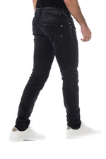 Men's black destroyed jeans - Image n°2
