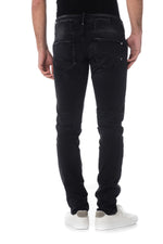 Men's black destroyed jeans - Image n°7