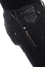 Men's black destroyed jeans - Image n°3