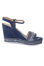 Blue wedge shoes - Image n°2
