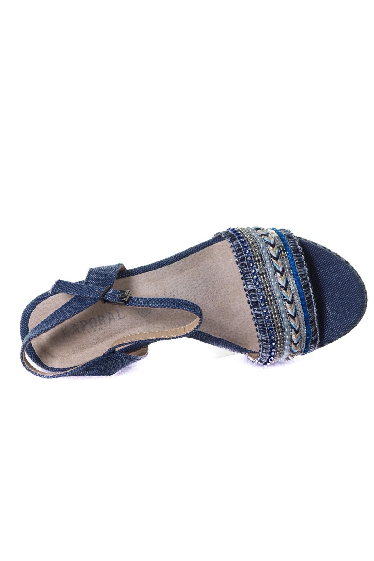 Blue wedge shoes - Image n°3