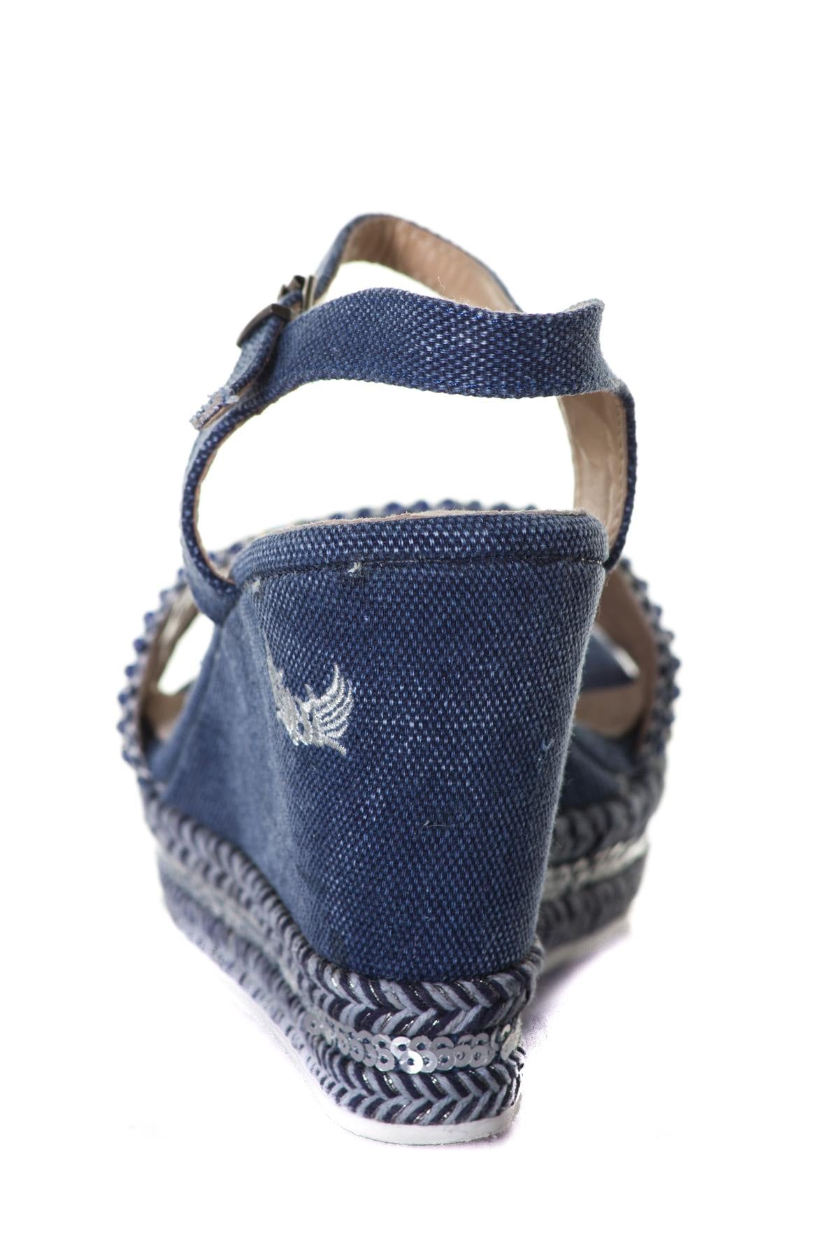 Blue wedge shoes - Image n°6