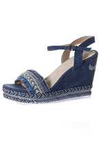Blue wedge shoes - Image n°7