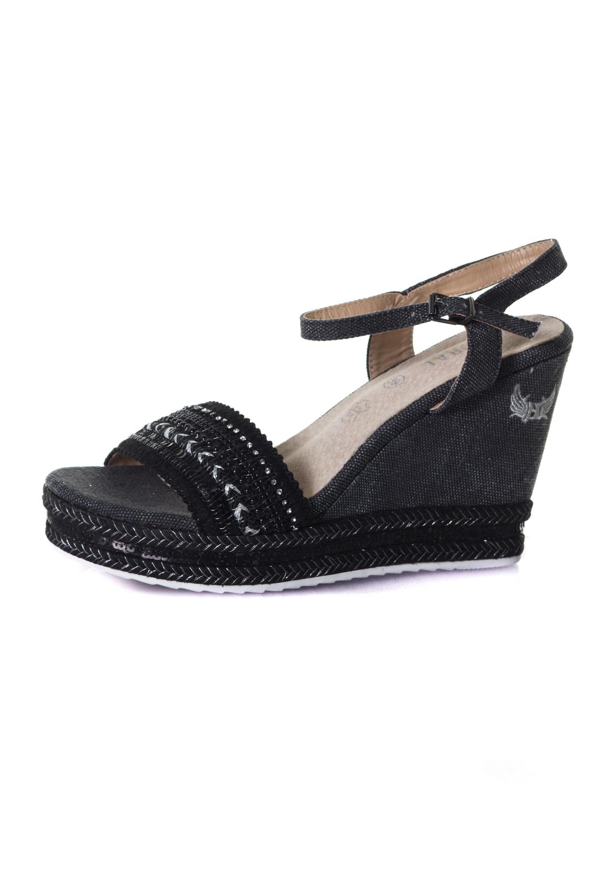 Black women's summer shoes - Image n°7