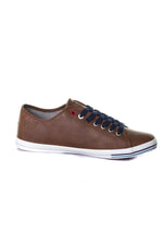 Men's cognac sneakers - Image n°2