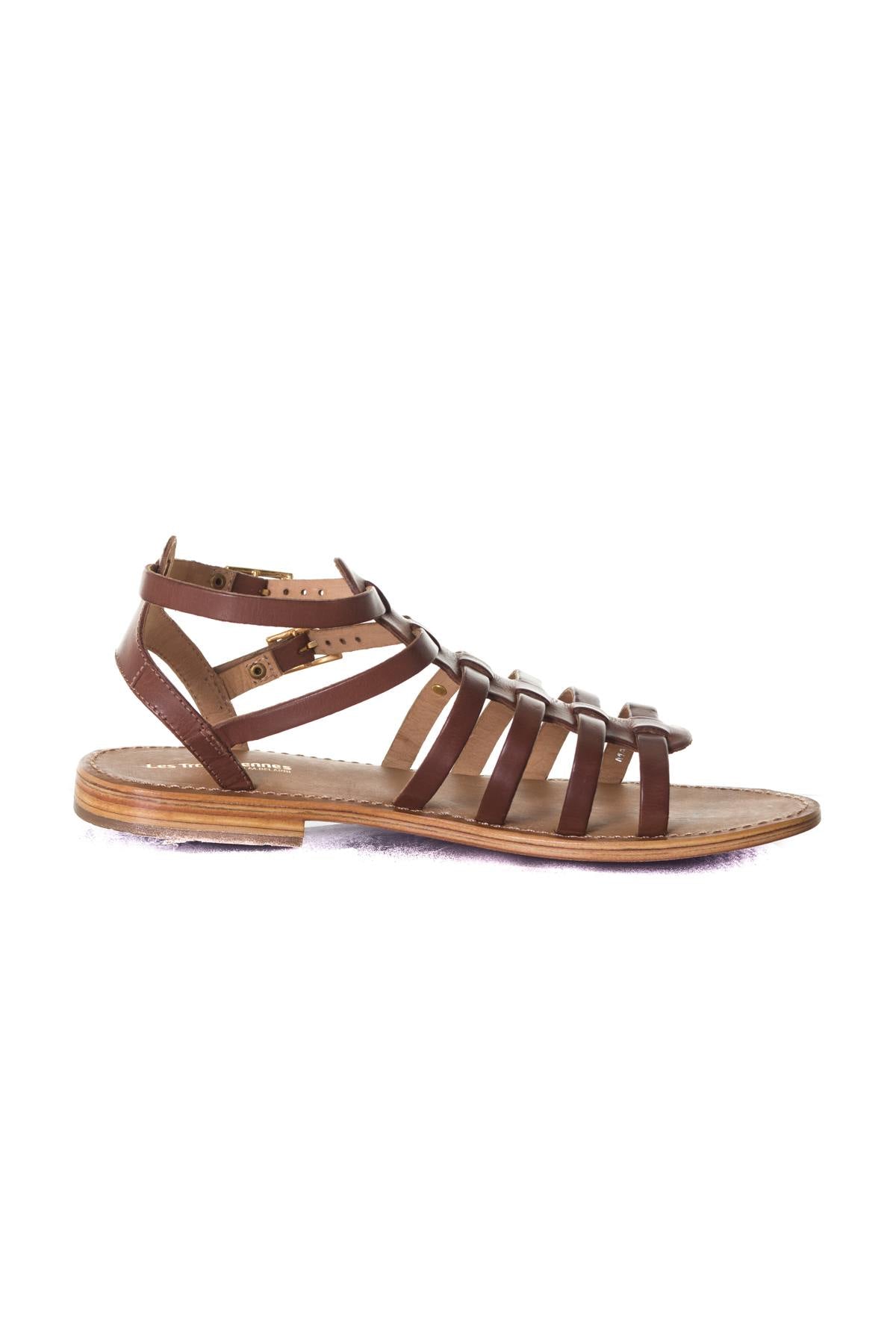 Women's tan summer sandals - Image n°2