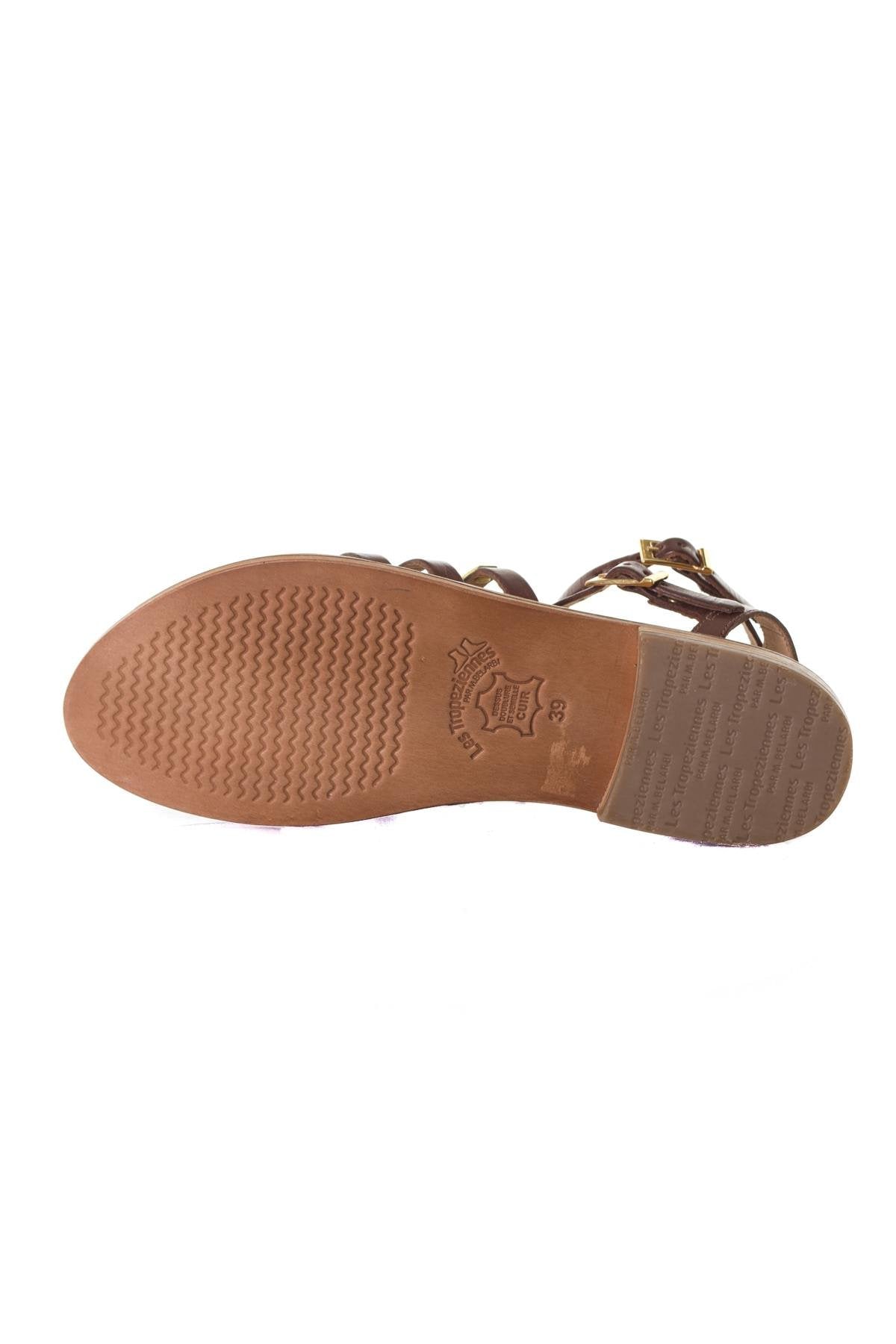 Women's tan summer sandals - Image n°4