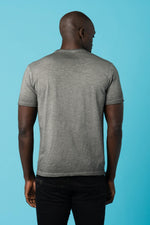 Men's gray straight-cut T-shirt - Image n°3