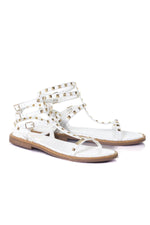Women's white high-top sandals - Image n°1