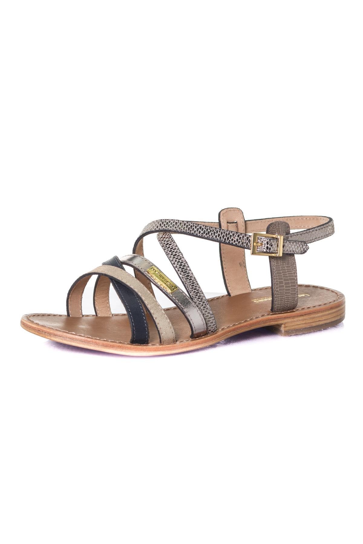 Taupe snake sandal - Image n°6