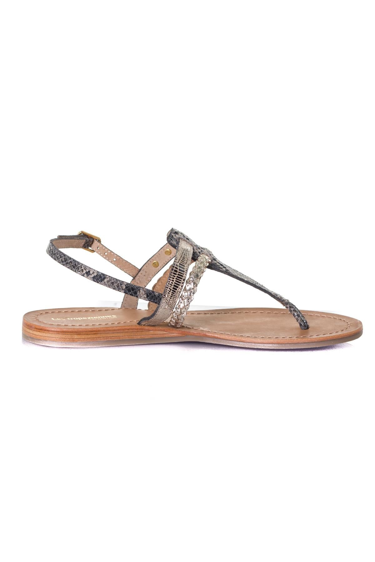 Gold women's summer shoes - Image n°2